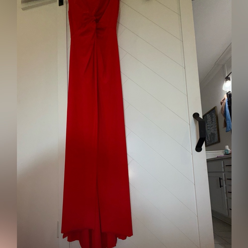 Chiara Boni La Petite Robe Opera Column maxi Gown geranium red size 46 / U.S. 10 - Picture 11 of 15